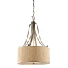 Elstead Hängelampe Stoff Creme Braun antik E27 SAMISE* Hängelampen|Stofflampen