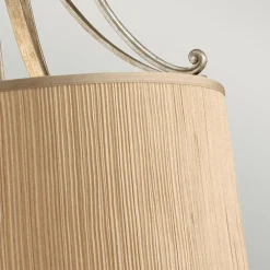 Elstead Hängelampe Stoff Creme Braun antik E27 SAMISE* Hängelampen|Stofflampen