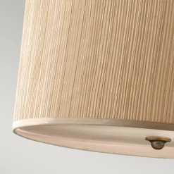 Elstead Hängelampe Stoff Creme Braun antik E27 SAMISE* Hängelampen|Stofflampen