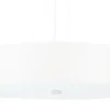 Sollux Hängelampe Stoff Glas Ø 50 cm rund Weiß 5x E27 ZIROLI