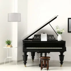 Lamkur Hängelampe Stoff in Silber Ø 35 cm verstellbar Modern E27* Schlafzimmer Lampen|Küchenlampen