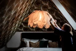 Clearance By Rydéns Hängelampe Stoff Metall E27 80 cm breit biegsam Natur