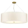 New Elstead Hängelampe Stoff rund Ø86cm in Creme Messing blendarm