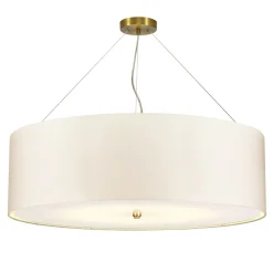 New Elstead Hängelampe Stoff rund Ø86cm in Creme Messing blendarm