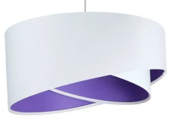 BPS Koncept Hängelampe Stoff rund Ø50cm Weiß Lila Wohnzimmer* Hängelampen|Esszimmer Lampen