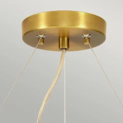 Elstead Hängelampe Stoff Schirm rund Ø66cm in Creme Messing* Moderne Lampen|Stofflampen