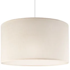 Hot Lamkur Hängelampe Stoff Weiß Creme Ø 35 cm Modern verstellbar E27