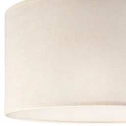 Hot Lamkur Hängelampe Stoff Weiß Creme Ø 35 cm Modern verstellbar E27