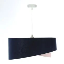 BPS Koncept Hängelampe Stoffschirm Blau Rosa Gold E27 rund Ø 50 cm* Bürolampen|Schlafzimmer Lampen