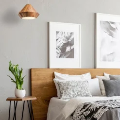 Elstead Hängelampe Teakholzfurnier B: 34,5 cm E27 modernes Design* Hängelampen|Bürolampen