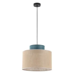 TK Lighting Hängelampe verstellbar Jute Stoff E27 rund Ø 38 cm BRADY* Hängelampen|Bürolampen