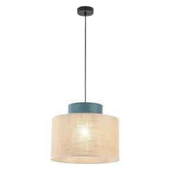 TK Lighting Hängelampe verstellbar Jute Stoff E27 rund Ø 38 cm BRADY* Hängelampen|Bürolampen