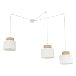 TK Lighting Hängelampe verstellbar Stoff Jute B: max. 4 m E27 3-flammig* Stofflampen|Retro Lampen