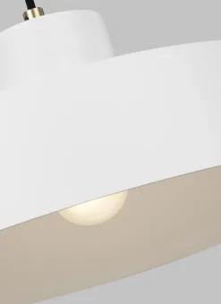 Hot Elstead Hängelampe verstellbar Weiß Messing E27 Metall