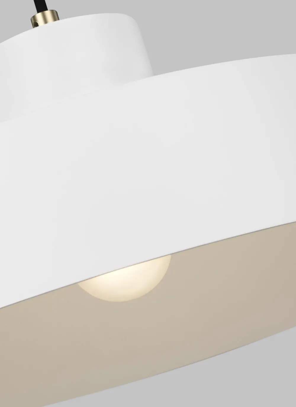 Hot Elstead Hängelampe verstellbar Weiß Messing E27 Metall