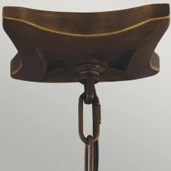 Elstead Hängelampe Vintage Rustikal in Messing antik NADICIA