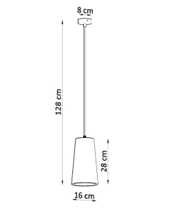 Clearance Sollux Hängelampe Weiß Ø 16 cm Keramik bemalbar E27 TUPA