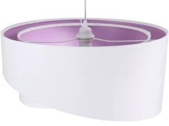 Discount BPS Koncept Hängelampe Weiß Flieder rund Ø50cm Esstisch