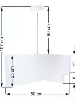 Discount BPS Koncept Hängelampe Weiß Flieder rund Ø50cm Esstisch