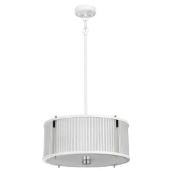 Elstead Hängelampe Weiß Glas Metall Ø40cm rund Jugendstil* Jugendstil Lampen|Glaslampen