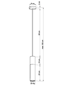 Sollux Hängelampe Weiß Grau Metall Beton Ø8cm rund Esstisch* Wohnzimmerlampen|Moderne Lampen