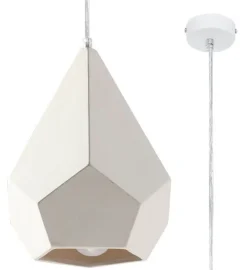 Sollux Hängelampe Weiß Keramik bemalbar geometrisch E27* Hängelampen|Esszimmer Lampen