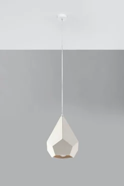 Sollux Hängelampe Weiß Keramik bemalbar geometrisch E27* Hängelampen|Esszimmer Lampen