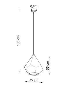 Sollux Hängelampe Weiß Keramik bemalbar geometrisch E27* Hängelampen|Esszimmer Lampen