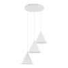 Clearance TK Lighting Hängelampe Weiß Metall Ø 42 cm 3-flammig Retro Design