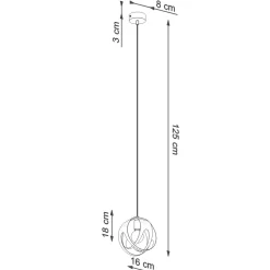 Sollux Hängelampe Weiß Metall Ø 16 cm rund Kugel E27* Hängelampen|Esszimmer Lampen
