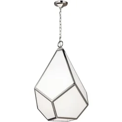 Elstead Hängelampe Weiß Nickel Modern Design geometrisch* Hängelampen|Moderne Lampen
