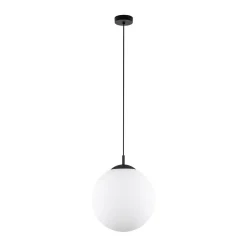 TK Lighting Hängelampe Weiß Schwarz Ø 35 cm E27 Kugel Glas Metall* Hängelampen|Esszimmer Lampen