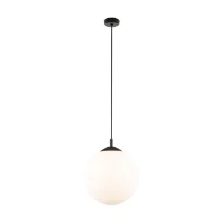 TK Lighting Hängelampe Weiß Schwarz Ø 35 cm E27 Kugel Glas Metall* Hängelampen|Esszimmer Lampen