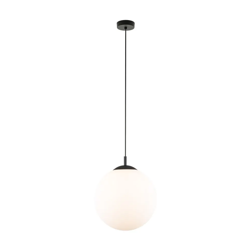 TK Lighting Hängelampe Weiß Schwarz Ø 35 cm E27 Kugel Glas Metall* Hängelampen|Esszimmer Lampen