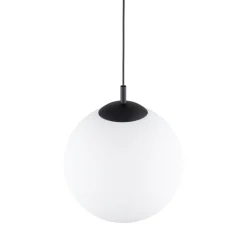 TK Lighting Hängelampe Weiß Schwarz Ø 35 cm E27 Kugel Glas Metall* Hängelampen|Esszimmer Lampen