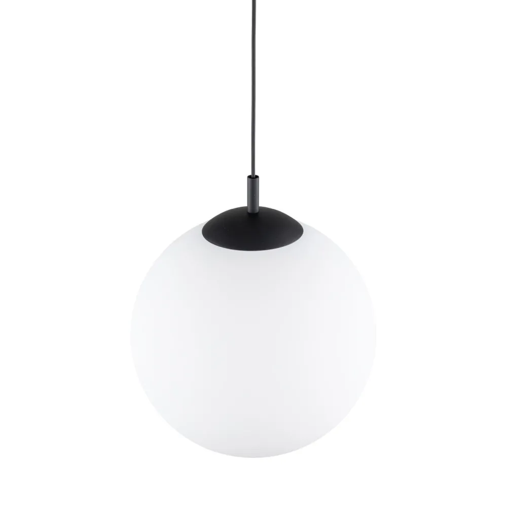TK Lighting Hängelampe Weiß Schwarz Ø 35 cm E27 Kugel Glas Metall* Hängelampen|Esszimmer Lampen