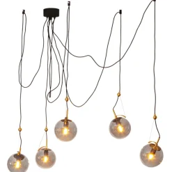 By Rydéns Hängelampe XXL Metall Rauchglas E27 H: max. 200 cm Retro* Hängelampen|Wohnzimmerlampen