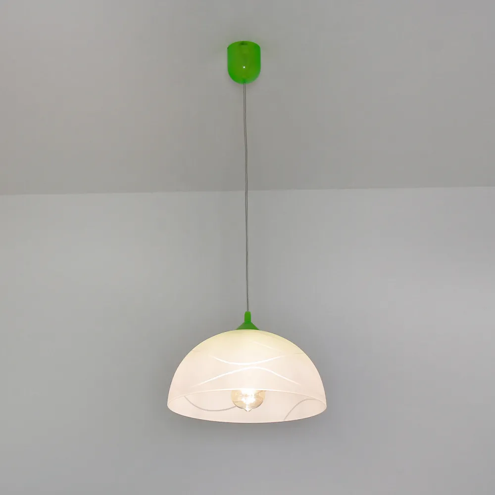 Lamkur Hängeleuchte ADANIA Grün Retro rund Wohnzimmer* Esszimmer Lampen|Hängelampen