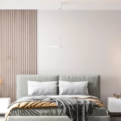 Discount Maytoni Hängeleuchte Aluminium Glas LED 4 cm breit Weiß rund