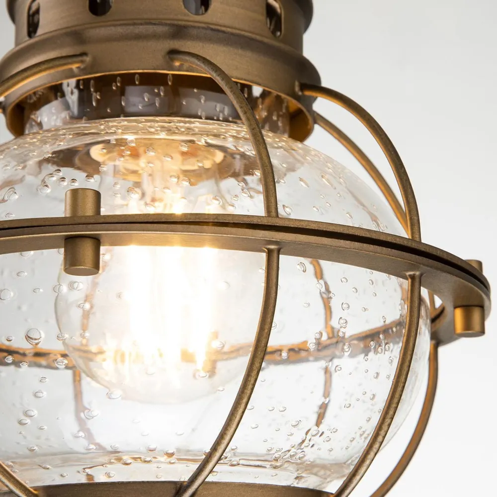 Elstead Hängeleuchte außen Aluminium Glas B: 17,8 cm rund IP44* Gartenlaternen|Industrie Lampen