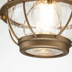 Elstead Hängeleuchte außen Aluminium Glas B: 17,8 cm rund IP44* Gartenlaternen|Industrie Lampen