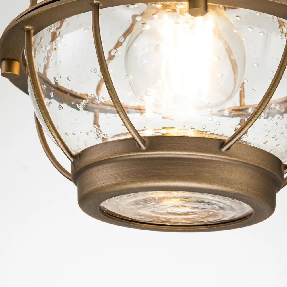 Elstead Hängeleuchte außen Aluminium Glas B: 17,8 cm rund IP44* Gartenlaternen|Industrie Lampen