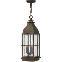 Elstead Hängeleuchte außen IP23 E14 Glas Messing in Braun antik* Außenleuchten Antik|Außenleuchten Messing
