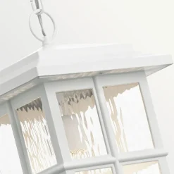 Best Elstead Hängeleuchte außen IP44 E27 Weiß Rustikal Garten