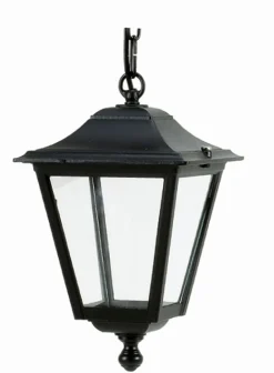 Lido Hängeleuchte außen IP44 Rustikal Aluminium Schwarz E27* Außenleuchten Antik|Rustikale Lampen