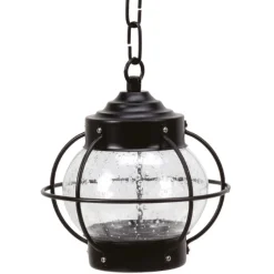 Outlet Lido Hängeleuchte außen Messing Glas E27 IP23 D: 20 cm rund