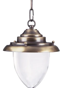 Hot Lido Hängeleuchte Außen Messing Glas Schirm Ø18cm Balkon