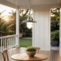 Lido Hängeleuchte Außen Nickel Maritim IP54 Echt-Messing* Metall Lampen|Messinglampen