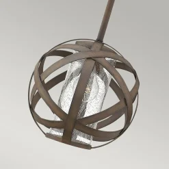 Clearance Elstead Hängeleuchte außen rund Ø 25,5 cm E27 IP44 in Eisen Antik