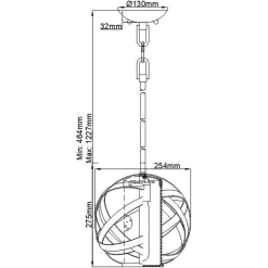 Clearance Elstead Hängeleuchte außen rund Ø 25,5 cm E27 IP44 in Eisen Antik